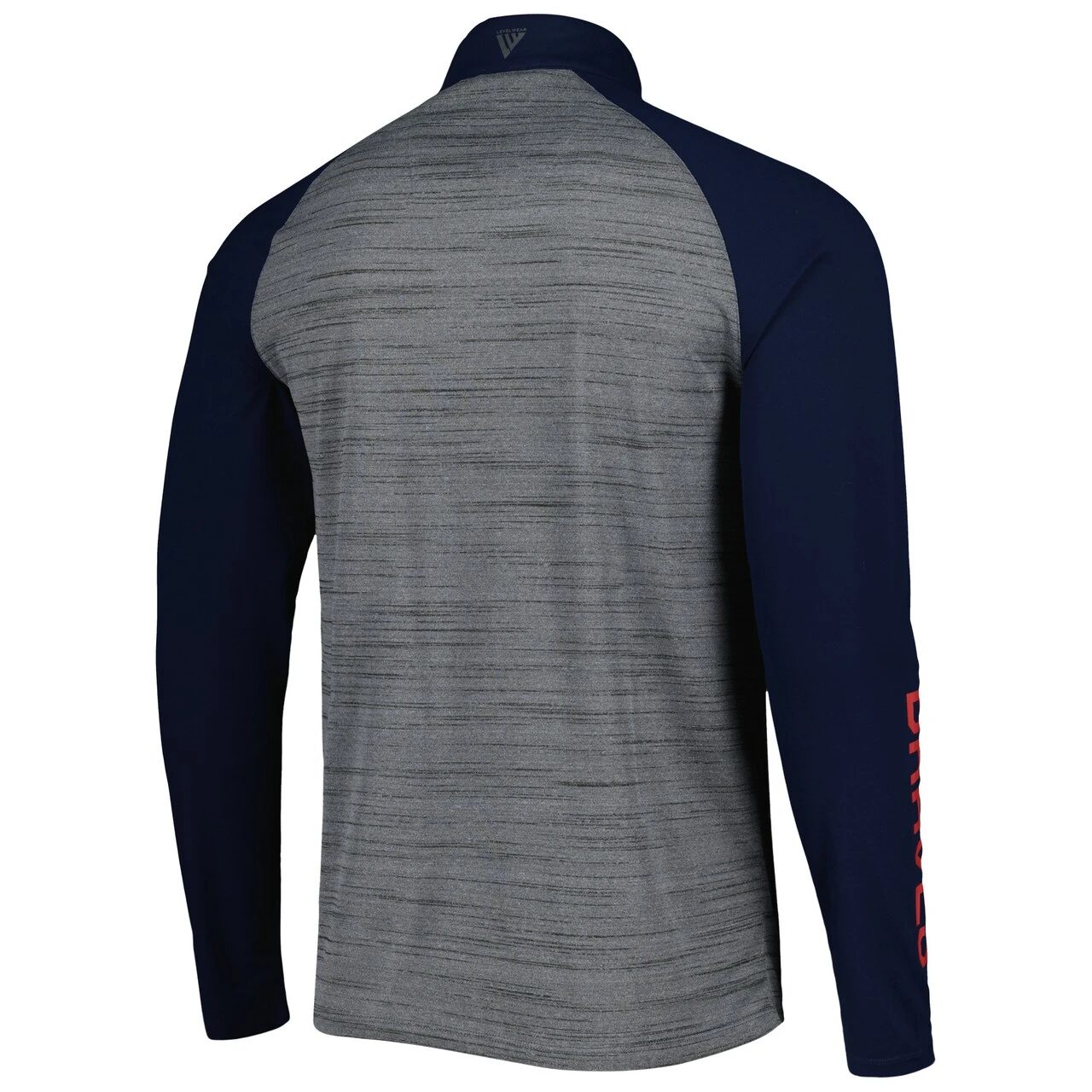 Men's Atlanta Braves Levelwear Heather Gray Vandal Raglan Quarter-Zip Top 5 Men's Atlanta Braves Levelwear Heather Gray Vandal Raglan Quarter-Zip Top - Image 3