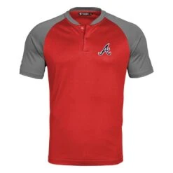 Men's Atlanta Braves Levelwear Red Blade Polo