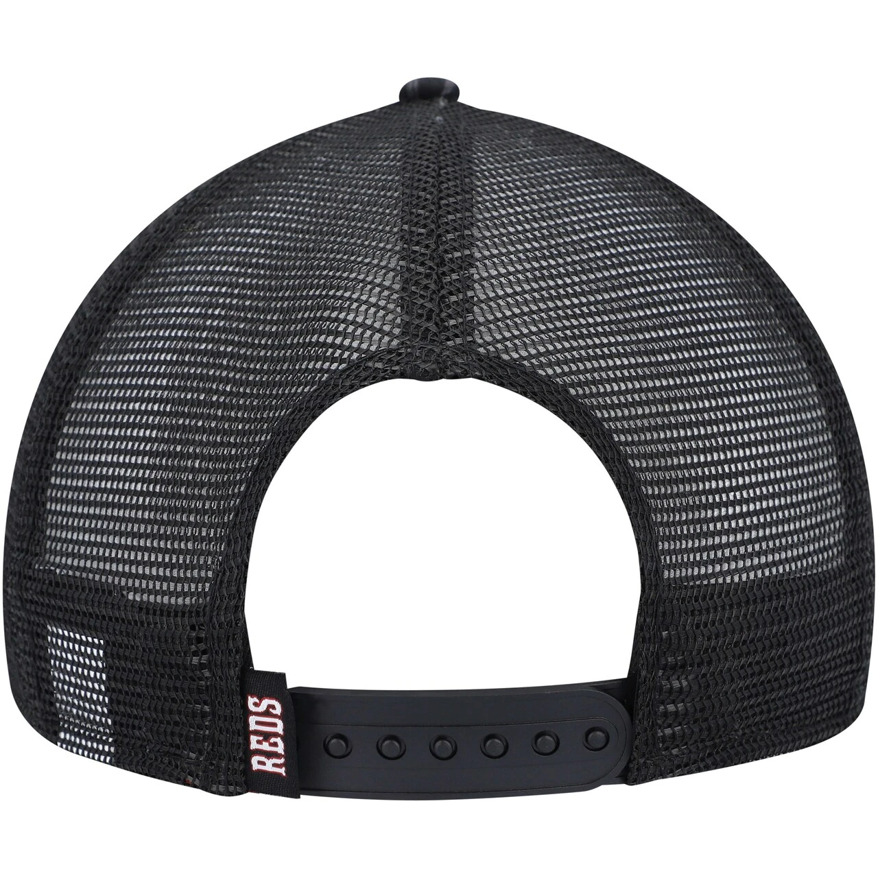 Men's Cincinnati Reds New Era Black Repeat A-Frame 9FIFTY Trucker Snapback Hat 6 Men's Cincinnati Reds New Era Black Repeat A-Frame 9FIFTY Trucker Snapback Hat - Image 4