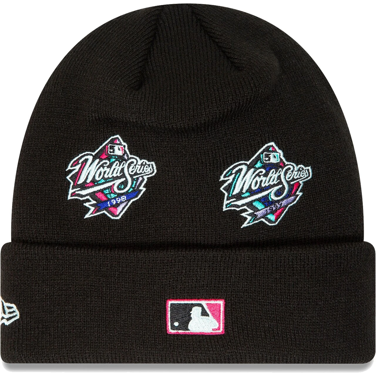 Men's New York Yankees New Era Black Polar Lights Cuffed Knit Hat 4 Men's New York Yankees New Era Black Polar Lights Cuffed Knit Hat - Image 2