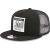 Men's New York Yankees New Era Black Scratch Squared Trucker 9FIFTY Snapback Hat