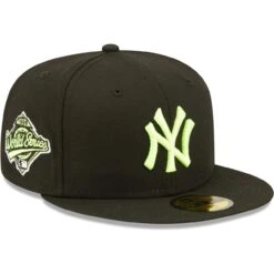 Men's New York Yankees New Era Black Summer Pop 1996 World Series 59FIFTY Snake Undervisor Fitted Hat