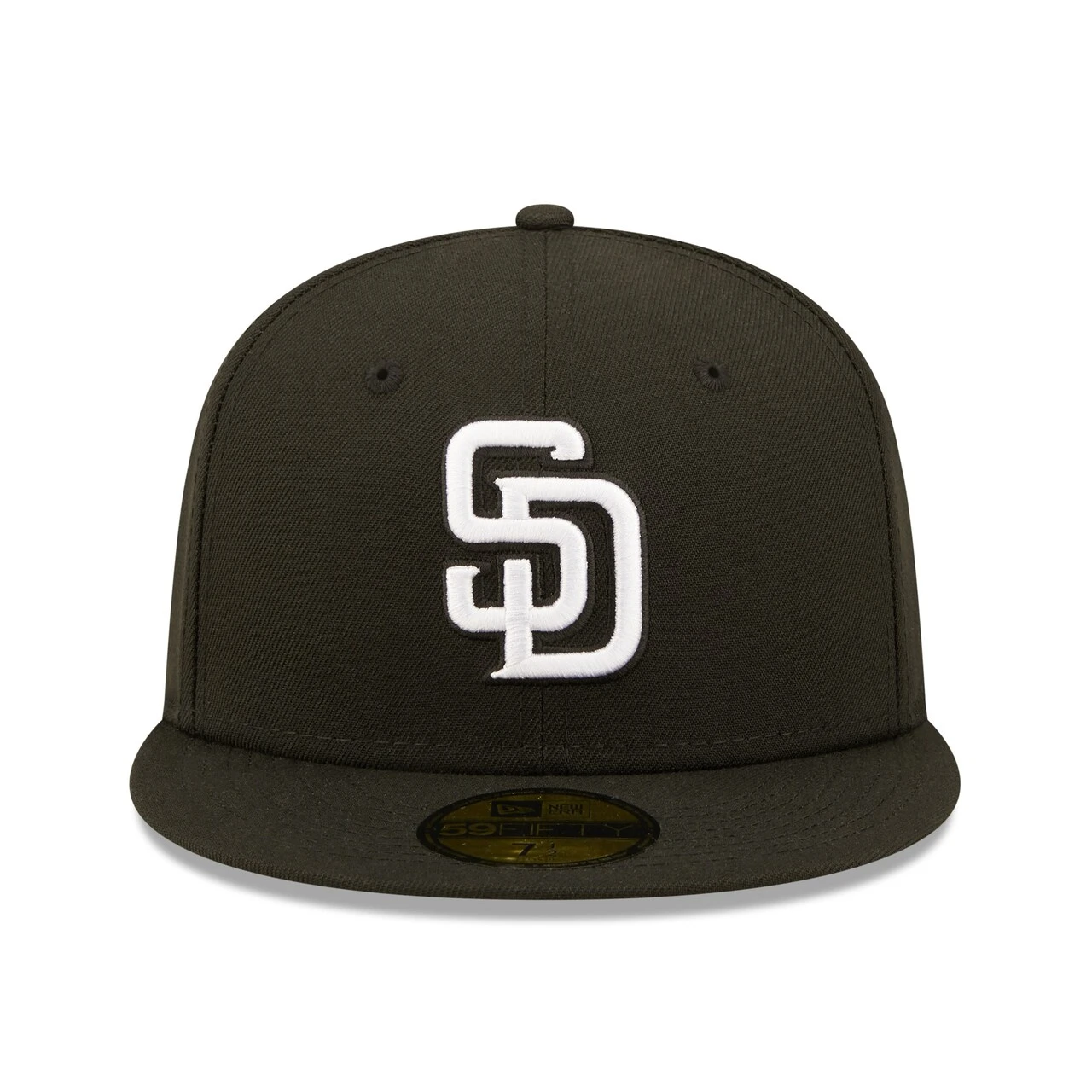 Men's San Diego Padres New Era Black Team Logo 59FIFTY Fitted Hat 4 Men's San Diego Padres New Era Black Team Logo 59FIFTY Fitted Hat - Image 2