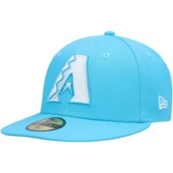 Men's Arizona Diamondbacks New Era Blue Vice Highlighter Logo 59FIFTY Fitted Hat