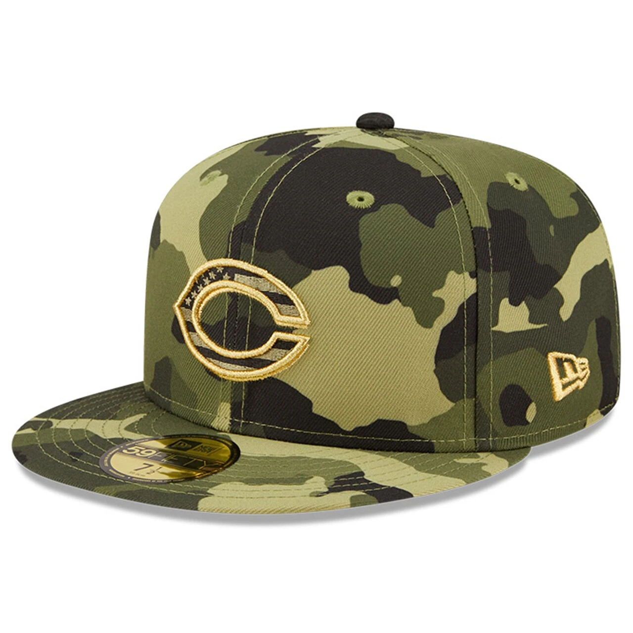 Men's Cincinnati Reds New Era Camo 2022 Armed Forces Day On-Field 59FIFTY Fitted Hat 5 Men's Cincinnati Reds New Era Camo 2022 Armed Forces Day On-Field 59FIFTY Fitted Hat - Image 3