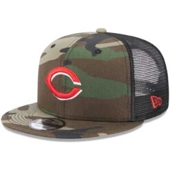 Men's Cincinnati Reds New Era Camo Trucker 9FIFTY Snapback Hat