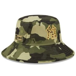 Men's New York Yankees New Era Camo 2022 Armed Forces Day Bucket Hat