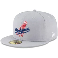 Men's Los Angeles Dodgers New Era Gray Cooperstown Collection Logo 59FIFTY Fitted Hat