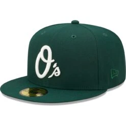 Men's Baltimore Orioles New Era Green White Logo 59FIFTY Fitted Hat
