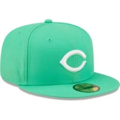 Men's Cincinnati Reds New Era Green Logo 59FIFTY Fitted Hat -Baseball Peripherals Store mens new era green cincinnati reds logo 59fifty fitted hat pi4690000 altimages ff 4690352 53592d3c8b30a3d6fa09alt3 full