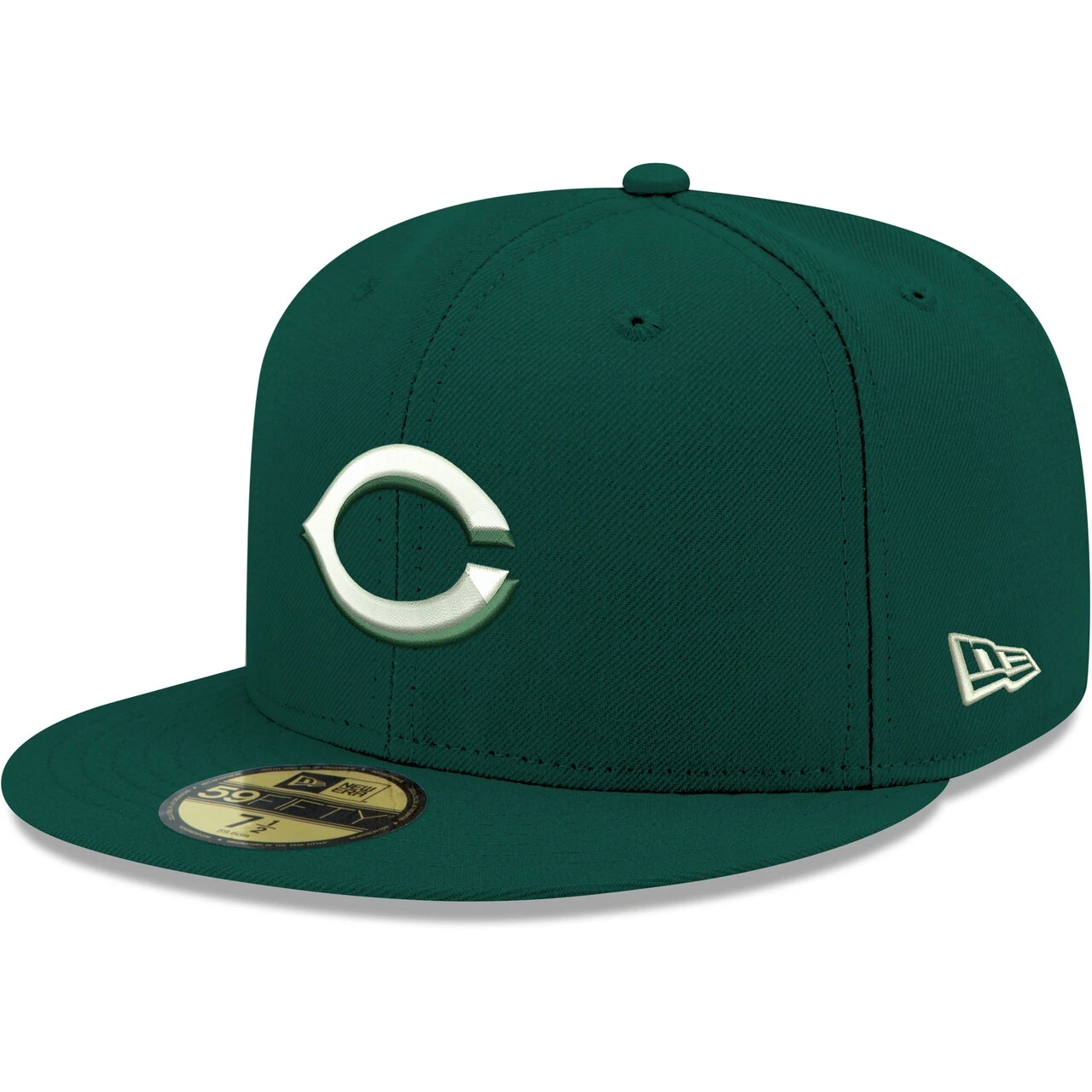 Men's Cincinnati Reds New Era Green White Logo 59FIFTY Fitted Hat 3 Men's Cincinnati Reds New Era Green White Logo 59FIFTY Fitted Hat