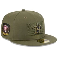 Men's Houston Astros New Era Green 2023 Armed Forces Day On-Field 59FIFTY Fitted Hat