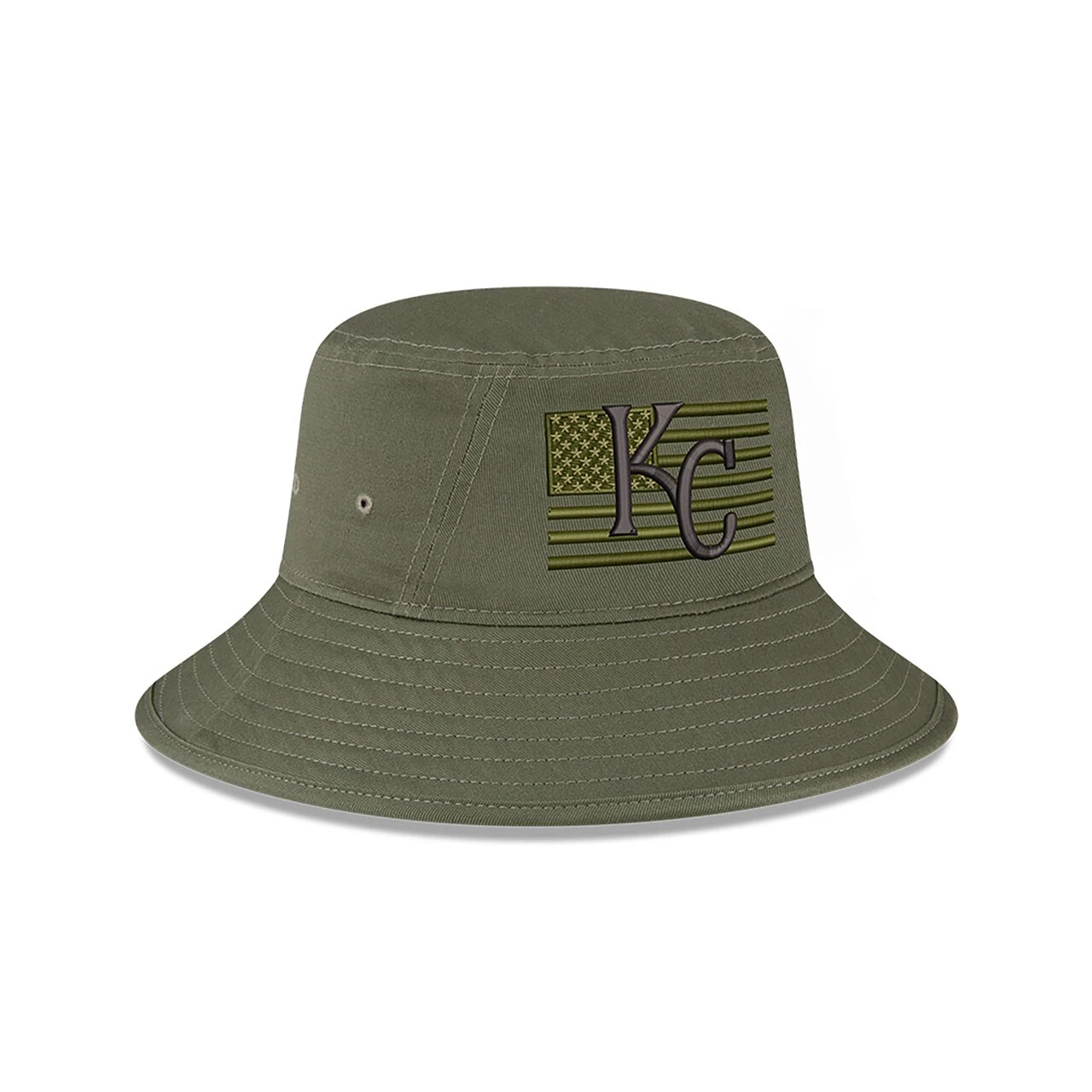 Men's Kansas City Royals New Era Green 2023 Armed Forces Day Bucket Hat 5 Men's Kansas City Royals New Era Green 2023 Armed Forces Day Bucket Hat - Image 3