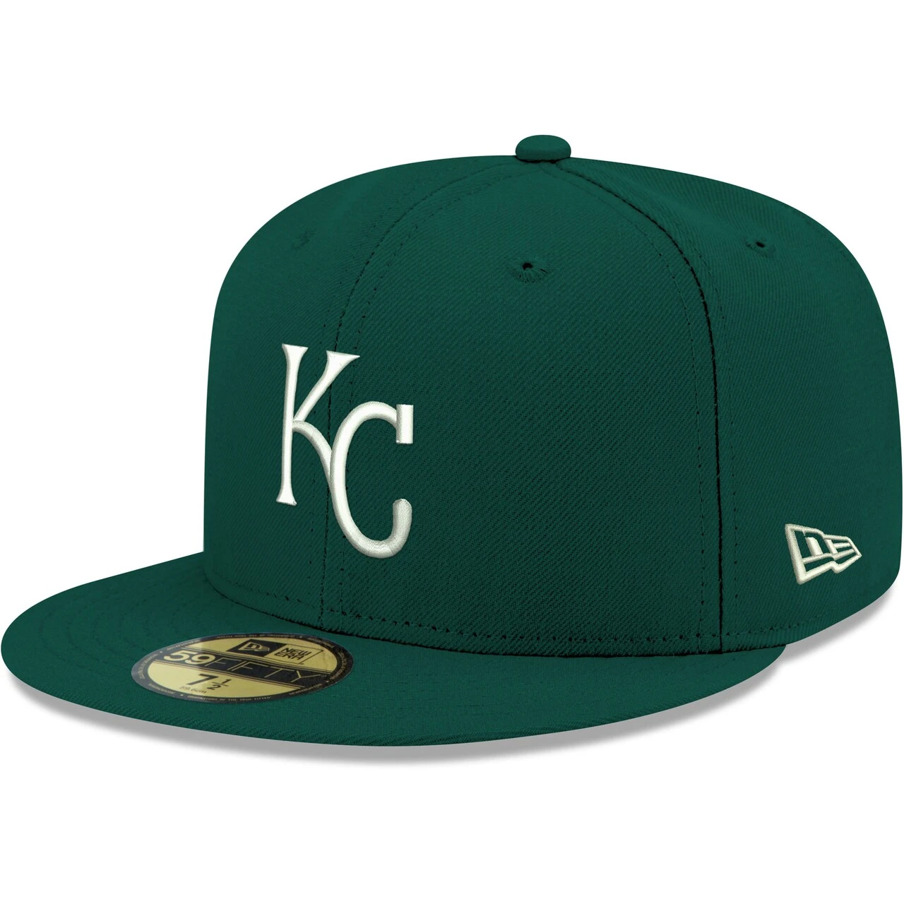 Men's Kansas City Royals New Era Green White Logo 59FIFTY Fitted Hat 3 Men's Kansas City Royals New Era Green White Logo 59FIFTY Fitted Hat