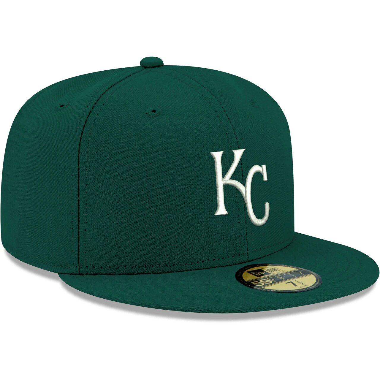 Men's Kansas City Royals New Era Green White Logo 59FIFTY Fitted Hat 5 Men's Kansas City Royals New Era Green White Logo 59FIFTY Fitted Hat - Image 3