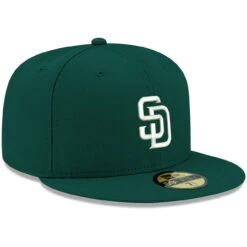 Men's San Diego Padres New Era Green White Logo 59FIFTY Fitted Hat -Baseball Peripherals Store mens new era green san diego padres white logo 59fifty fitted hat pi4208000 altimages ff 4208710 aff543f5e935329f5816alt3 full
