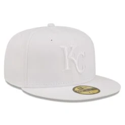 Men's Kansas City Royals New Era White On White 59FIFTY Fitted Hat -Baseball Peripherals Store mens new era kansas city royals white on white 59fifty fitted hat pi4731000 altimages ff 4731065 4feebcdac14fcb330d8aalt3 full