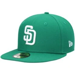 Men's San Diego Padres New Era Kelly Green White Logo 59FIFTY Fitted Hat
