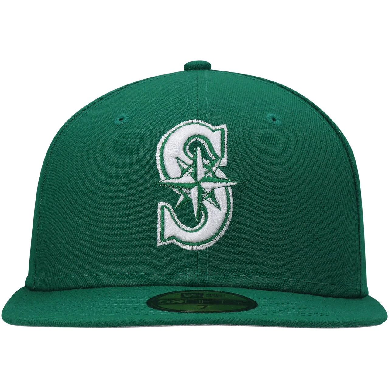 Men's Seattle Mariners New Era Kelly Green White Logo 59FIFTY Fitted Hat 4 Men's Seattle Mariners New Era Kelly Green White Logo 59FIFTY Fitted Hat - Image 2