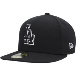 Men's Los Angeles Dodgers New Era Black On Black Dub 59FIFTY Fitted Hat
