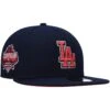 Men's Los Angeles Dodgers New Era Navy 40th Anniversary Lava Undervisor 59FIFTY Fitted Hat