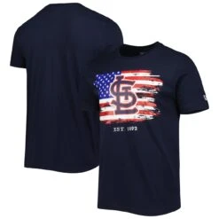 Men's St. Louis Cardinals New Era Navy 4th Of July Jersey T-Shirt