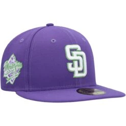 Men's San Diego Padres New Era Purple Lime Side Patch 59FIFTY Fitted Hat