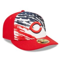 Men's Cincinnati Reds New Era Red 2022 4th Of July Low Profile 59FIFTY Fitted Hat -Baseball Peripherals Store mens new era red cincinnati reds 2022 4th of july low profile 59fifty fitted hat pi4532000 altimages ff 4532989 68f7a8dec10bd2ca1a3balt3 full