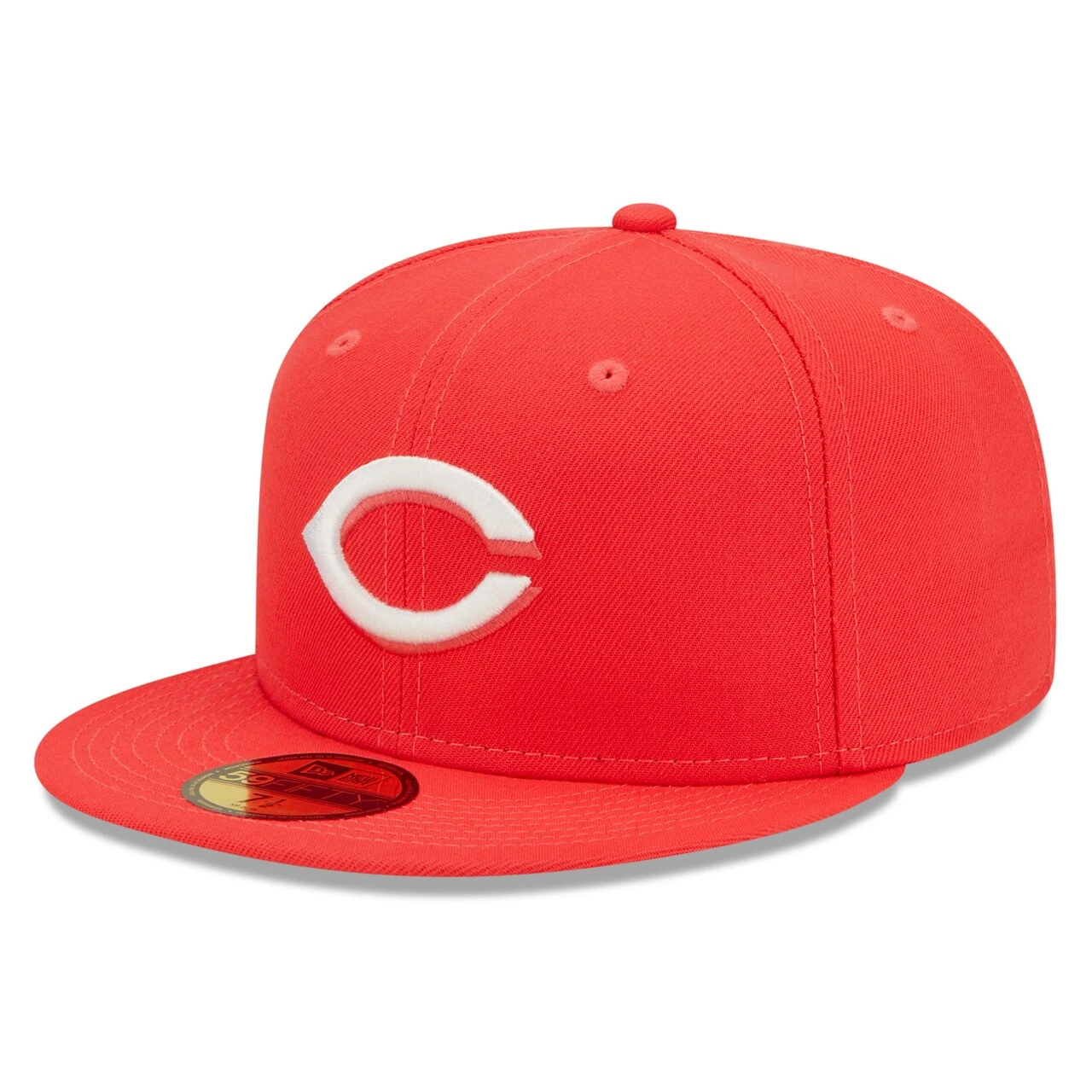Men's Cincinnati Reds New Era Red Lava Highlighter Logo 59FIFTY Fitted Hat 3 Men's Cincinnati Reds New Era Red Lava Highlighter Logo 59FIFTY Fitted Hat