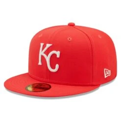 Men's Kansas City Royals New Era Red Lava Highlighter Logo 59FIFTY Fitted Hat