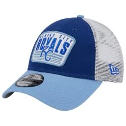 Men's Kansas City Royals New Era Royal Two-Tone Patch 9FORTY Snapback Hat