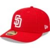 Men's San Diego Padres New Era Scarlet Low Profile 59FIFTY Fitted Hat -Baseball Peripherals Store mens new era scarlet san diego padres low profile 59fifty fitted hat ss5 p 200023027pv 1u b19ap6w1rom6csskuux2v 59zfowrbyug31s6yinnj