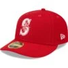 Men's Seattle Mariners New Era Scarlet Low Profile 59FIFTY Fitted Hat
