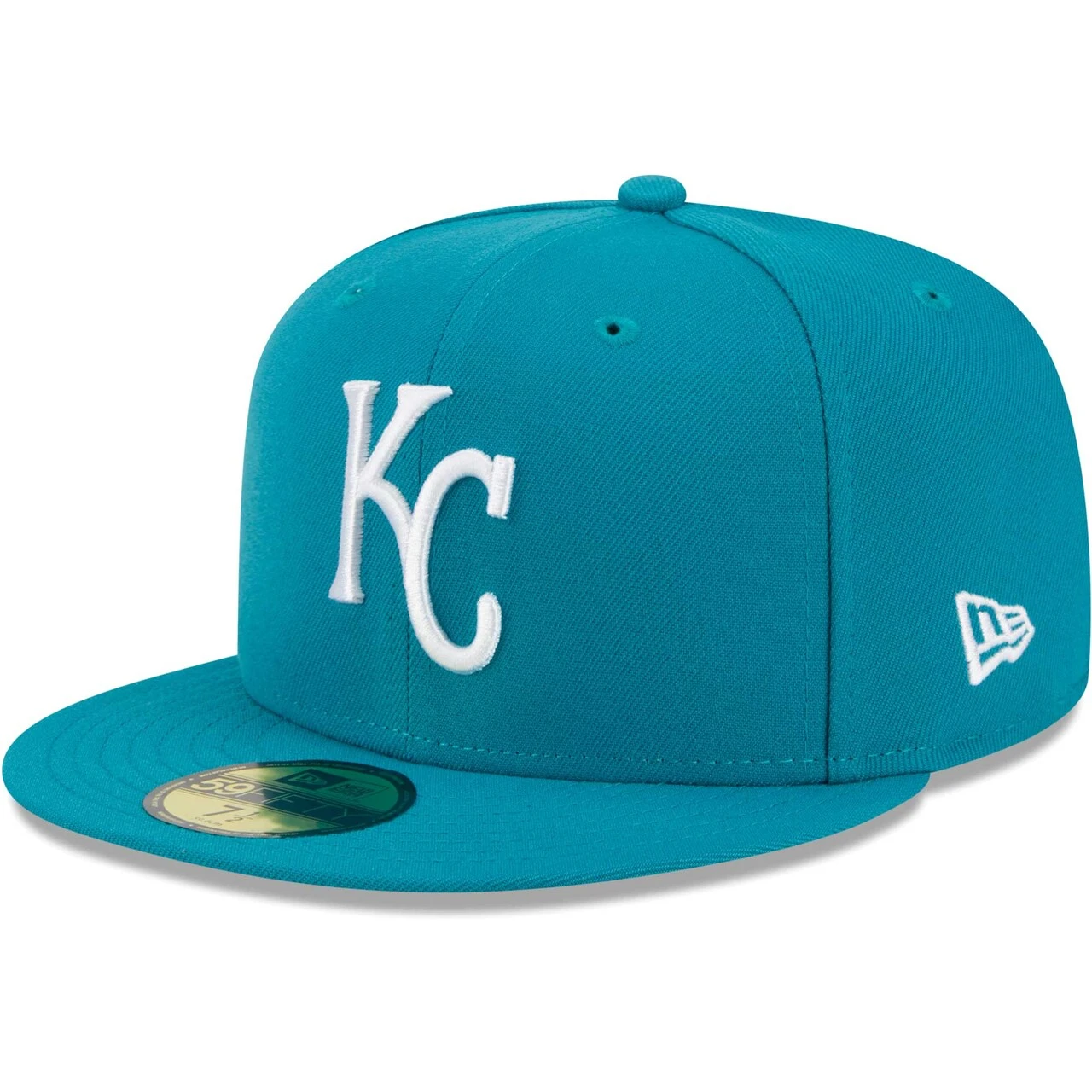 Men's Kansas City Royals New Era Turquoise 59FIFTY Fitted Hat 3 Men's Kansas City Royals New Era Turquoise 59FIFTY Fitted Hat