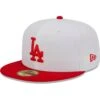 Men's Los Angeles Dodgers New Era White Optic 59FIFTY Fitted Hat