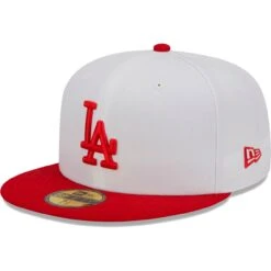 Men's Los Angeles Dodgers New Era White Optic 59FIFTY Fitted Hat