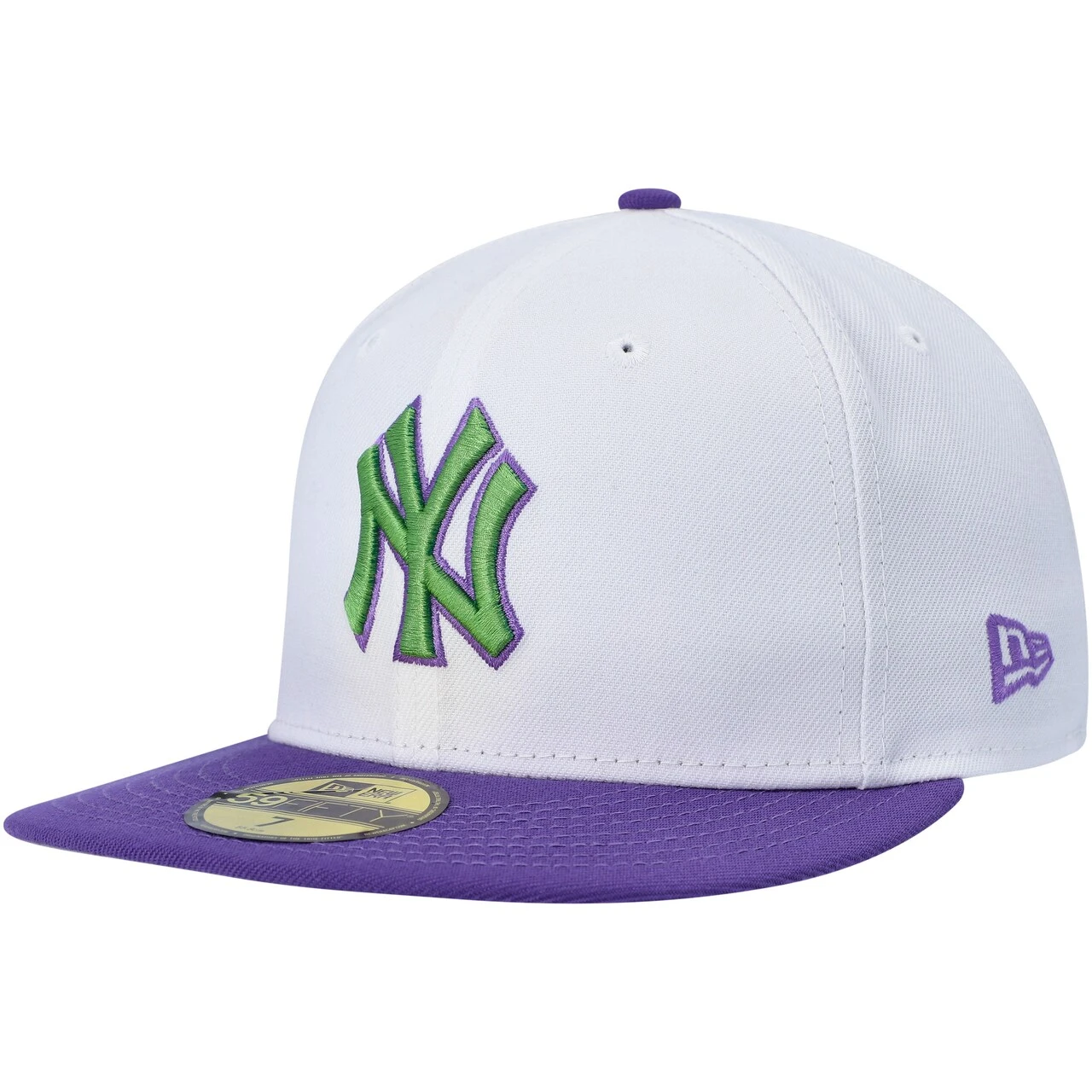 Men's New York Yankees New Era White Side Patch 59FIFTY Fitted Hat 5 Men's New York Yankees New Era White Side Patch 59FIFTY Fitted Hat - Image 3
