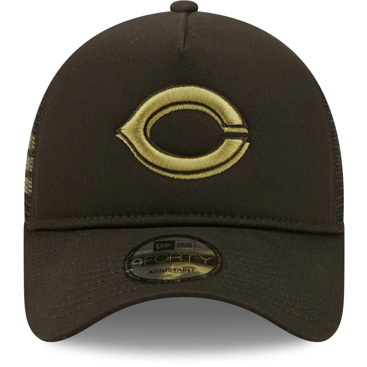 Men's Cincinnati Reds New Era X Alpha Industries Black A-Frame 9FORTY Trucker Snapback Hat 4 Men's Cincinnati Reds New Era X Alpha Industries Black A-Frame 9FORTY Trucker Snapback Hat - Image 2