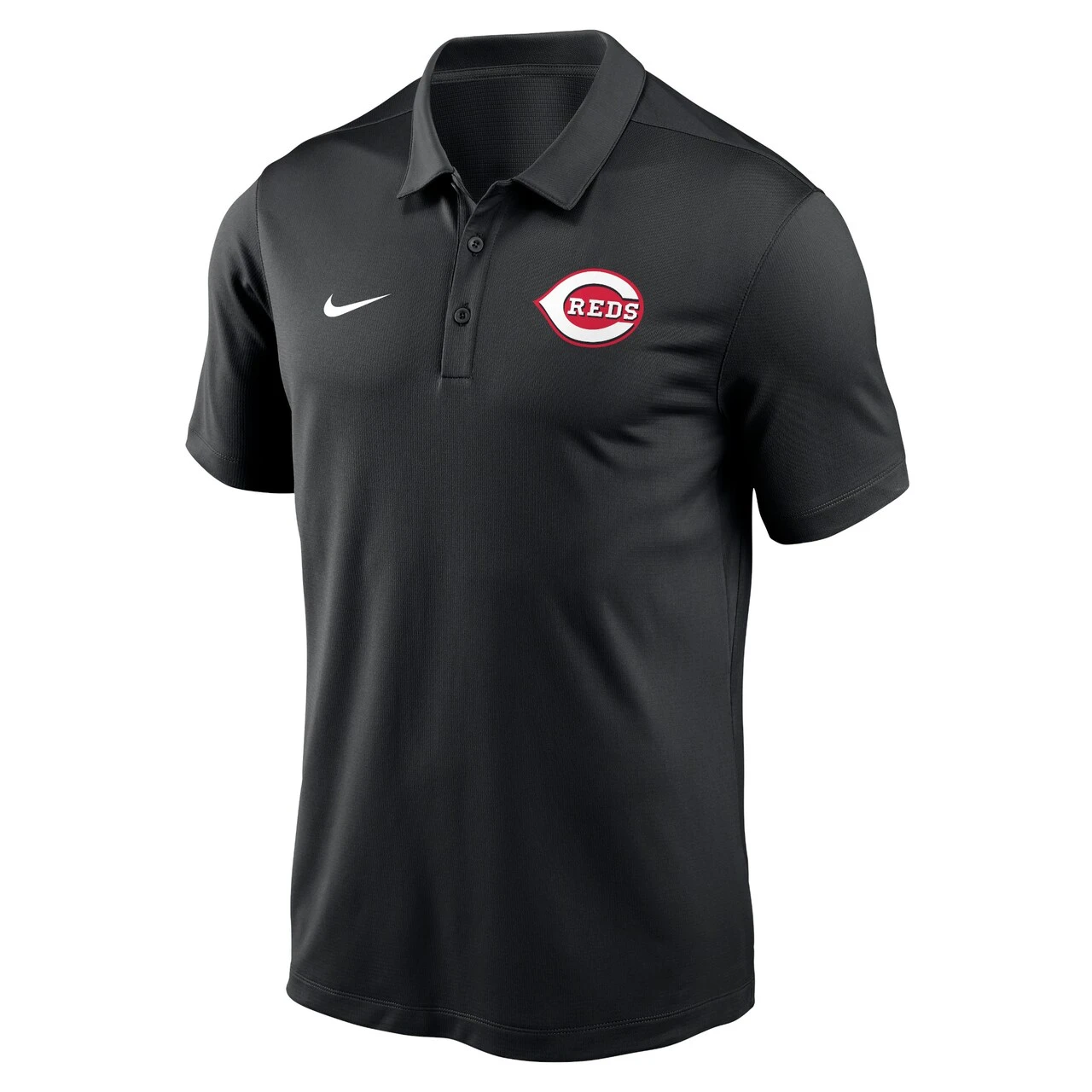Men's Cincinnati Reds Nike Black Agility Performance Polo 4 Men's Cincinnati Reds Nike Black Agility Performance Polo - Image 2