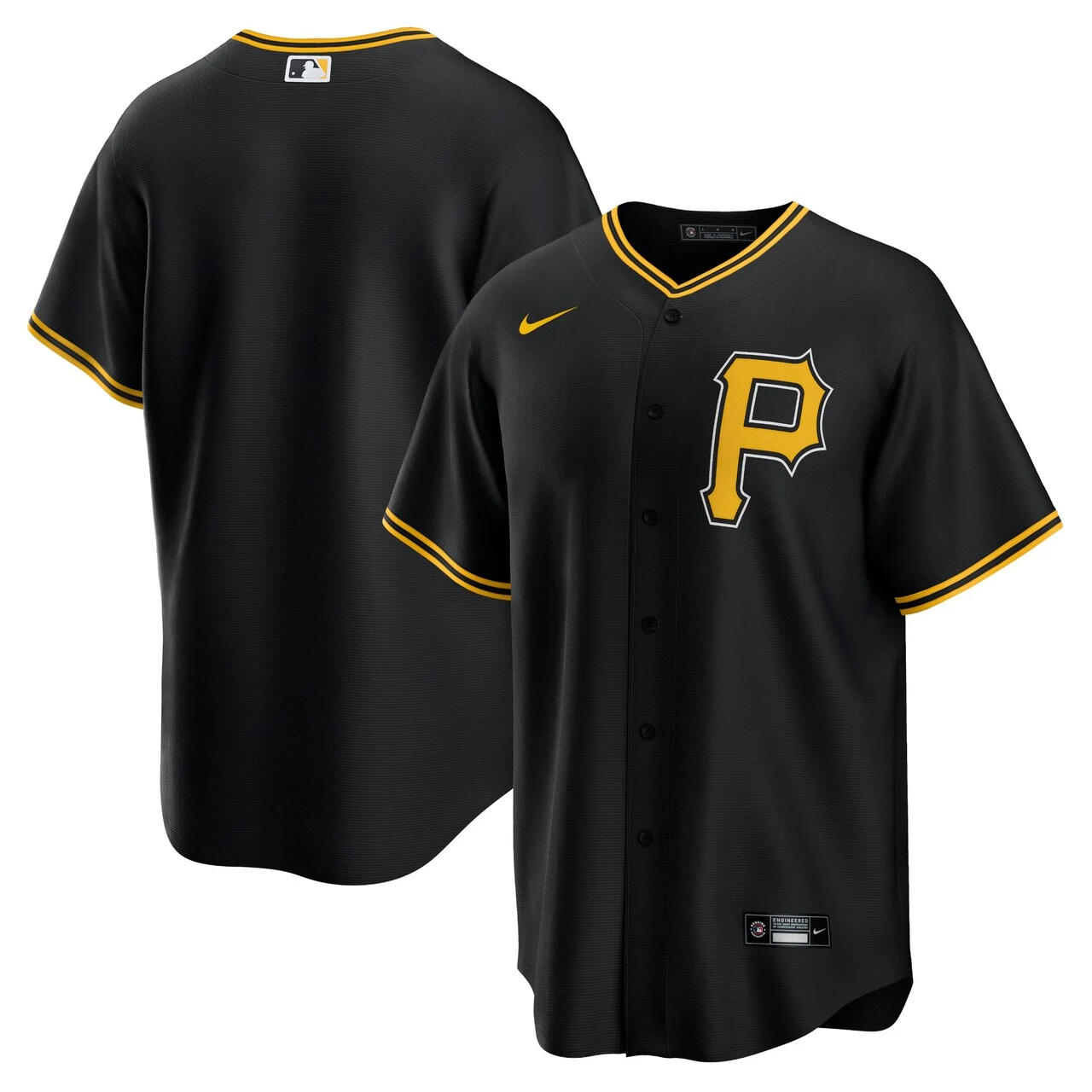 Men's Pittsburgh Pirates Nike Black Alternate Replica Team Jersey 3 Men's Pittsburgh Pirates Nike Black Alternate Replica Team Jersey
