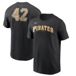 Men's Pittsburgh Pirates Nike Black Jackie Robinson Day Team 42 T-Shirt