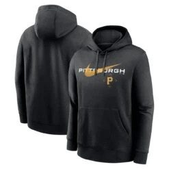 Men's Pittsburgh Pirates Nike Black Swoosh NeighborHOOD Pullover Hoodie