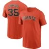 Men's San Francisco Giants Brandon Crawford Nike Orange Name & Number Team T-Shirt