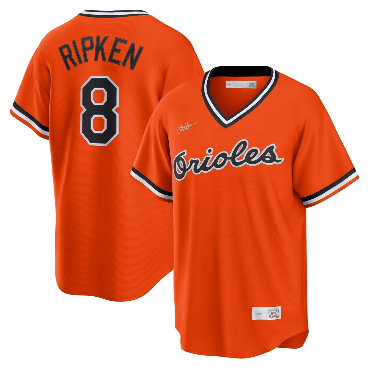 Men's Baltimore Orioles Cal Ripken Jr. Nike Orange Alternate Cooperstown Collection Player Jersey 3 Men's Baltimore Orioles Cal Ripken Jr. Nike Orange Alternate Cooperstown Collection Player Jersey