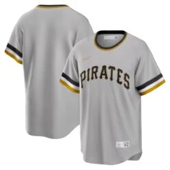 Men's Pittsburgh Pirates Nike Gray Road Cooperstown Collection Team Jersey
