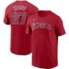 Men's Los Angeles Angels Mike Trout Nike Red Name & Number T-Shirt -Baseball Peripherals Store mens nike mike trout red los angeles angels name and number t shirt pi3589000 altimages ff 3589146 2173f78c5f0513a05336alt1 full