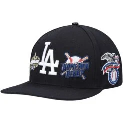 Men's Los Angeles Dodgers Pro Standard Black All-Star Multi Hit Wool Snapback Hat