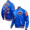 Men's New York Mets Pro Standard Royal Old English Satin Full-Snap Varsity Jacket -Baseball Peripherals Store mens pro standard royal new york mets old english satin full snap varsity jacket pi5023000 altimages ff 5023575 6a79327988785ba98cb4alt1 full