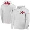 Men's Atlanta Braves Pro Standard White Logo Pullover Hoodie