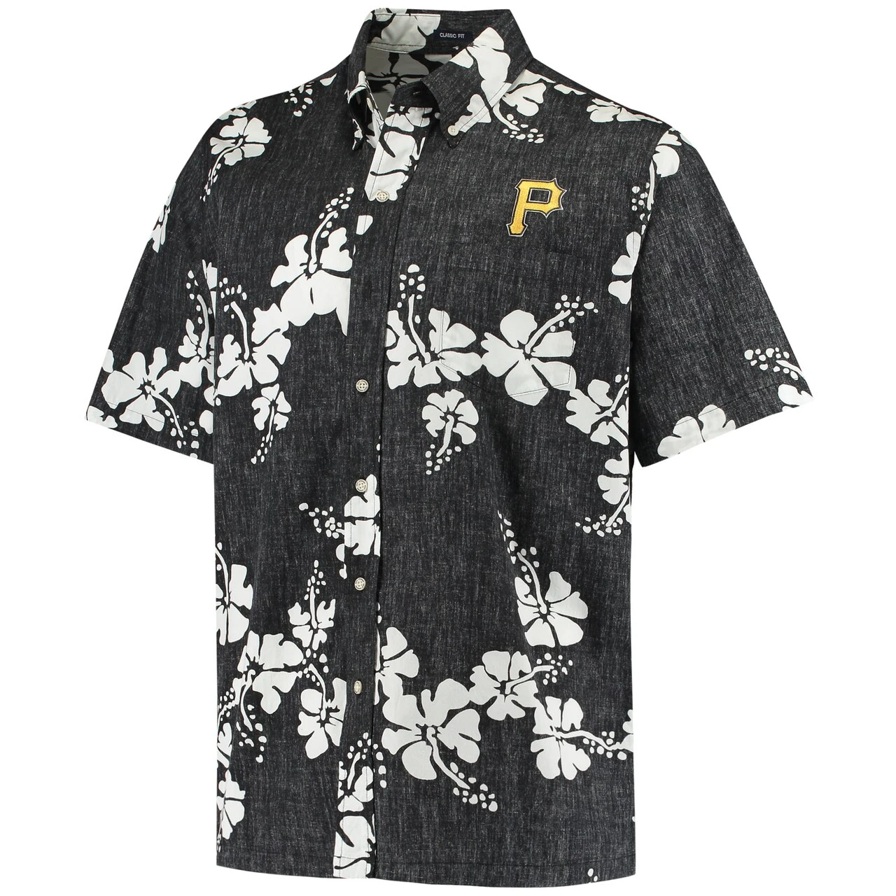 Men's Pittsburgh Pirates Reyn Spooner Black Floral Button-Down Shirt 4 Men's Pittsburgh Pirates Reyn Spooner Black Floral Button-Down Shirt - Image 2